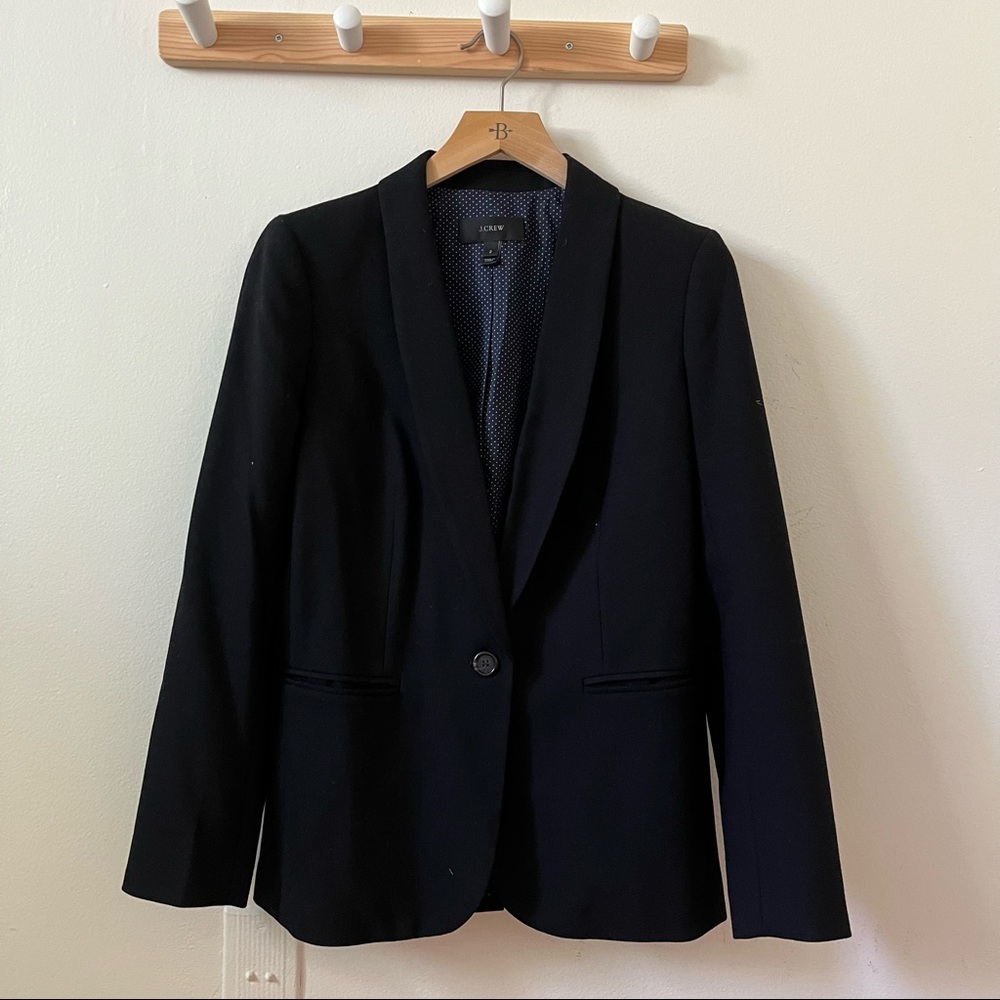 Jcrew Black classic wool blazer Sz 2
